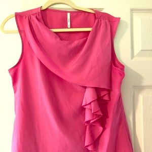 Pink, flirty ruffle top!